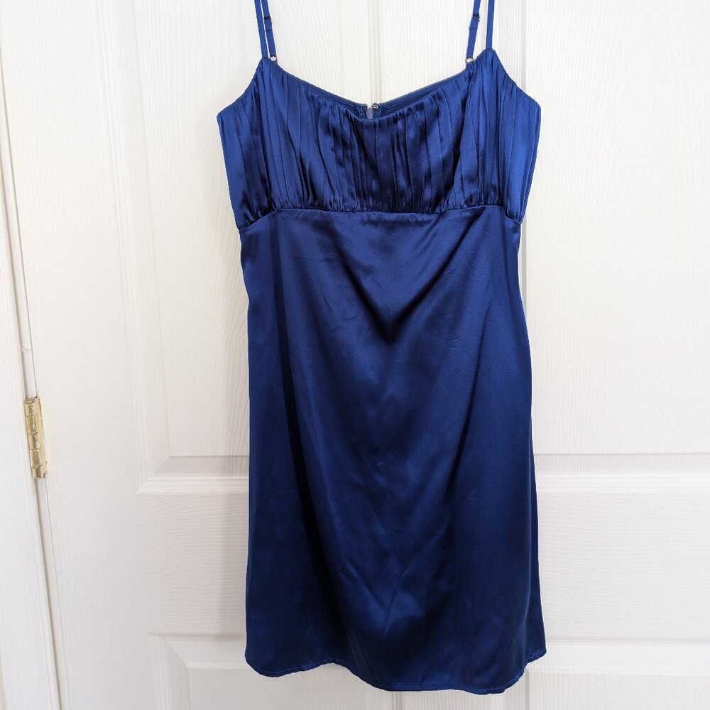 Blue Silk Reformation Mini Dress